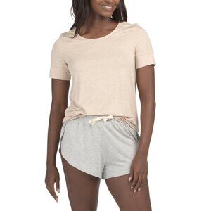 HANRO Toffee Made In Portugal Natural Elegance Relaxed Round Neck Lounge Top